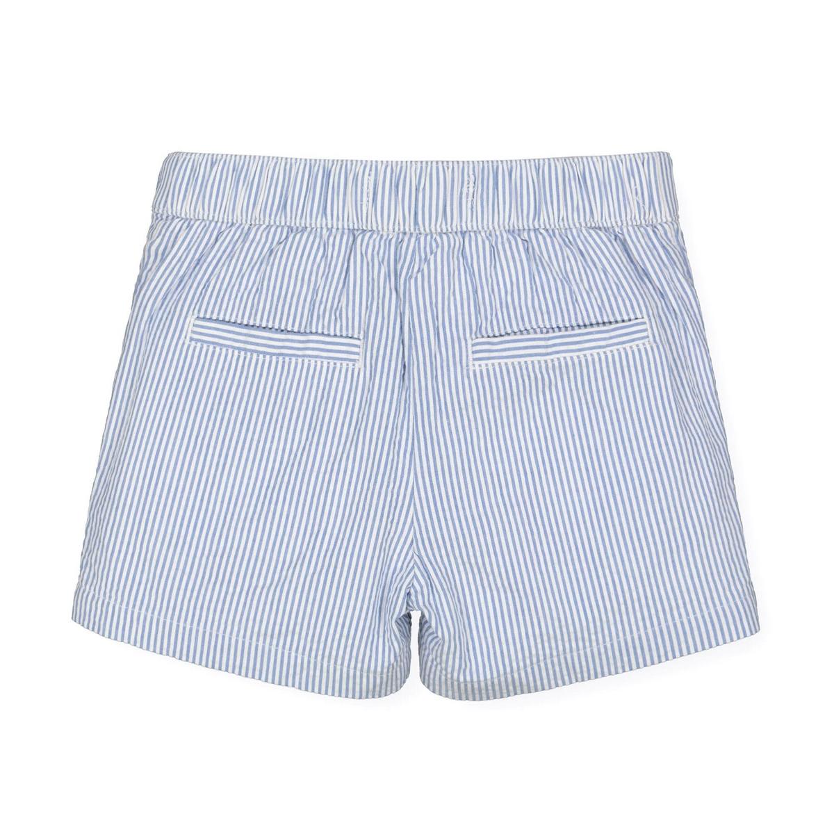 Baby Flat Front Pull-On Short - Blue Seersucker