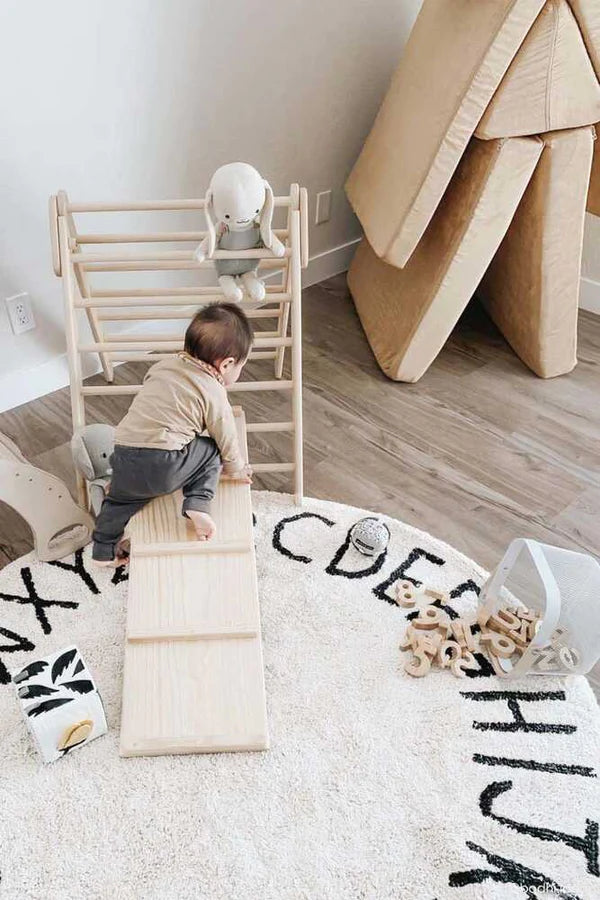 WASHABLE RUG ABC NATURAL BLACK  Little Wonder & Co   