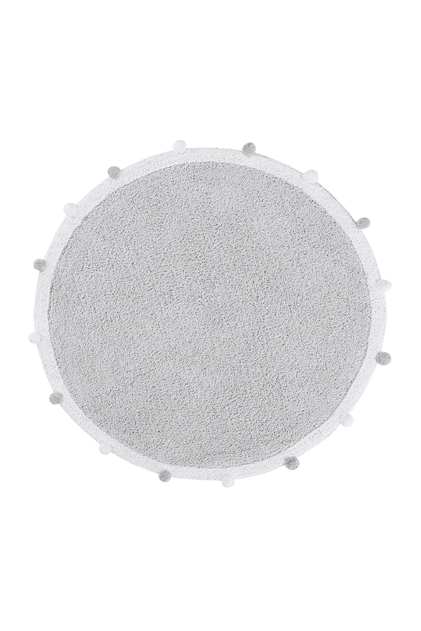 WASHABLE RUG BUBBLY LIGHT GREY - WHITE  Little Wonder & Co   