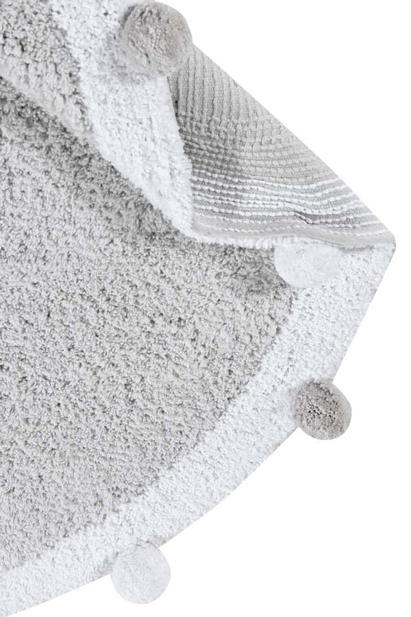 WASHABLE RUG BUBBLY LIGHT GREY - WHITE  Little Wonder & Co   