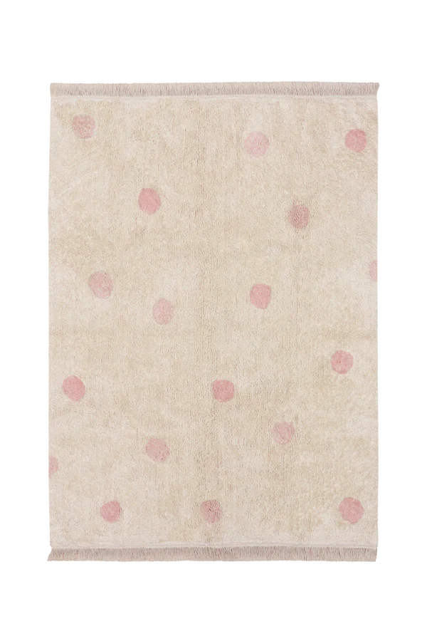 WASHABLE RUG HIPPY DOTS NATURAL - VINTAGE NUDE  Little Wonder & Co   