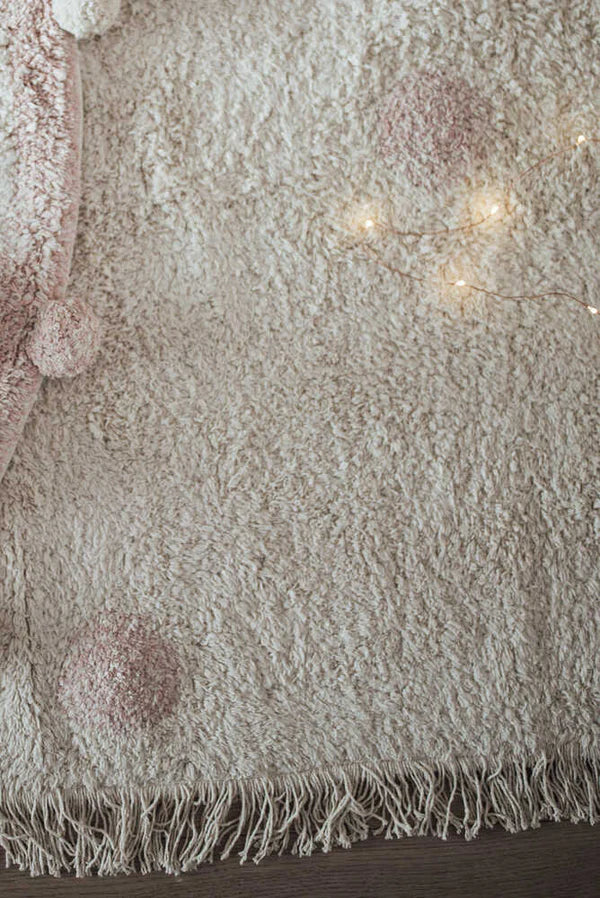 WASHABLE RUG HIPPY DOTS NATURAL - VINTAGE NUDE  Little Wonder & Co   