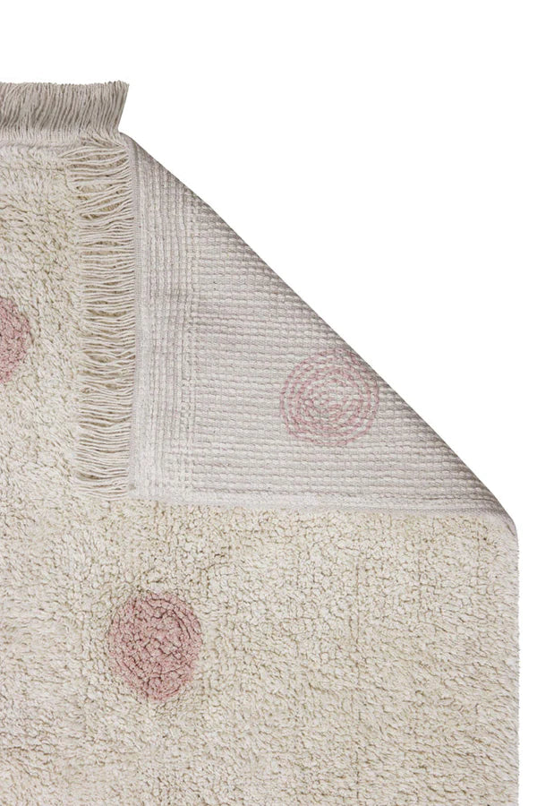 WASHABLE RUG HIPPY DOTS NATURAL - VINTAGE NUDE  Little Wonder & Co   