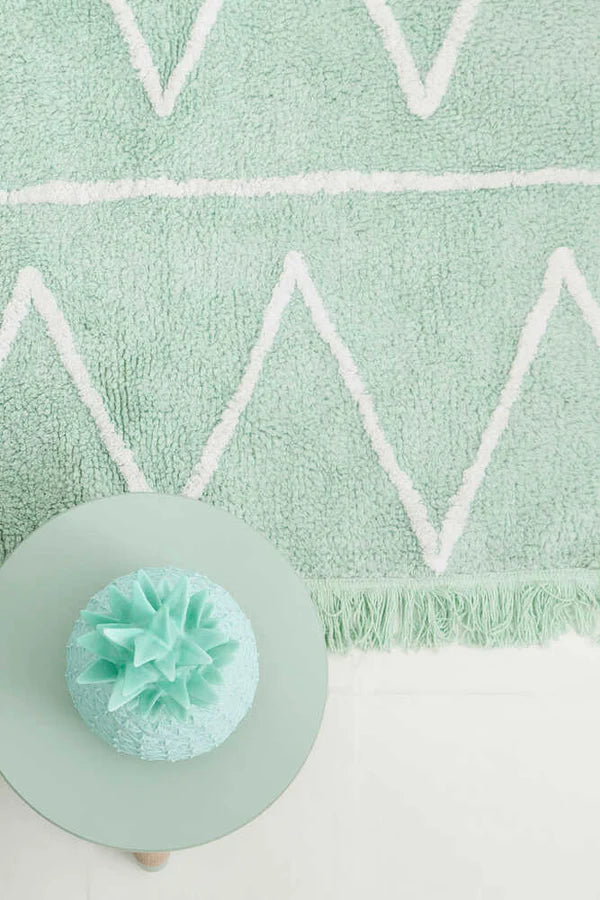 WASHABLE RUG HIPPY MINT  Little Wonder & Co   