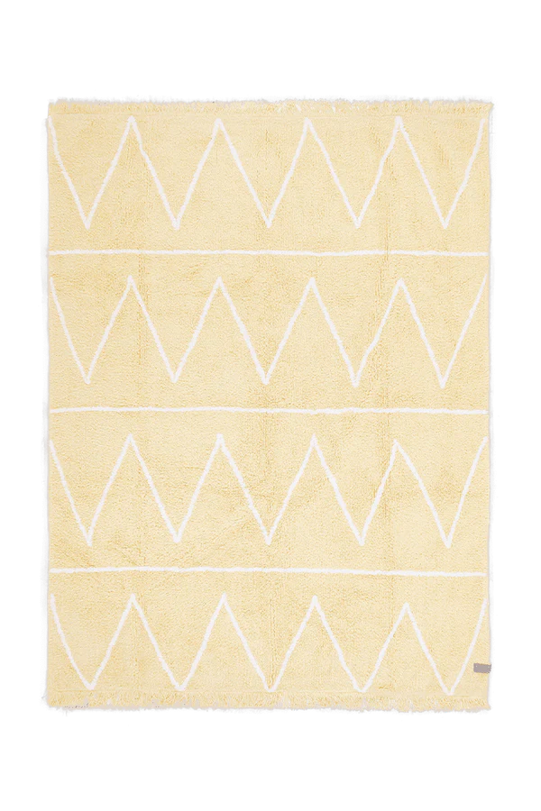 WASHABLE RUG HIPPY YELLOW  Little Wonder & Co   