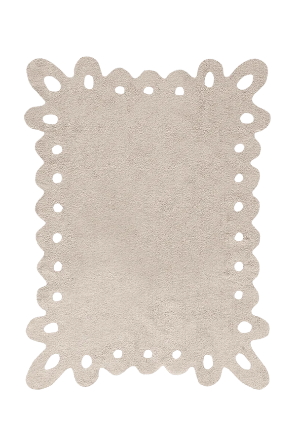 WASHABLE RUG LACE BEIGE  Little Wonder & Co   