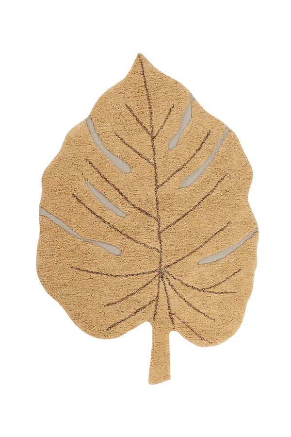 WASHABLE RUG MONSTERA HONEY  Little Wonder & Co   