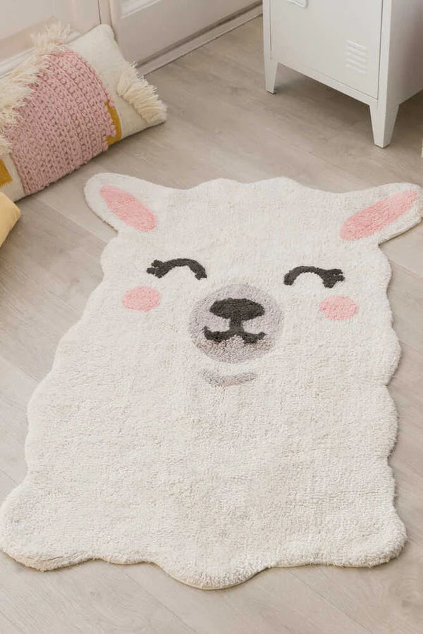 WASHABLE RUG SMILE LIKE A LLAMA  Little Wonder & Co   