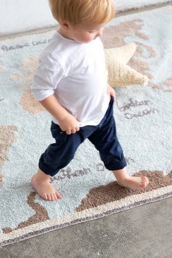 WASHABLE RUG VINTAGE MAP  Little Wonder & Co   