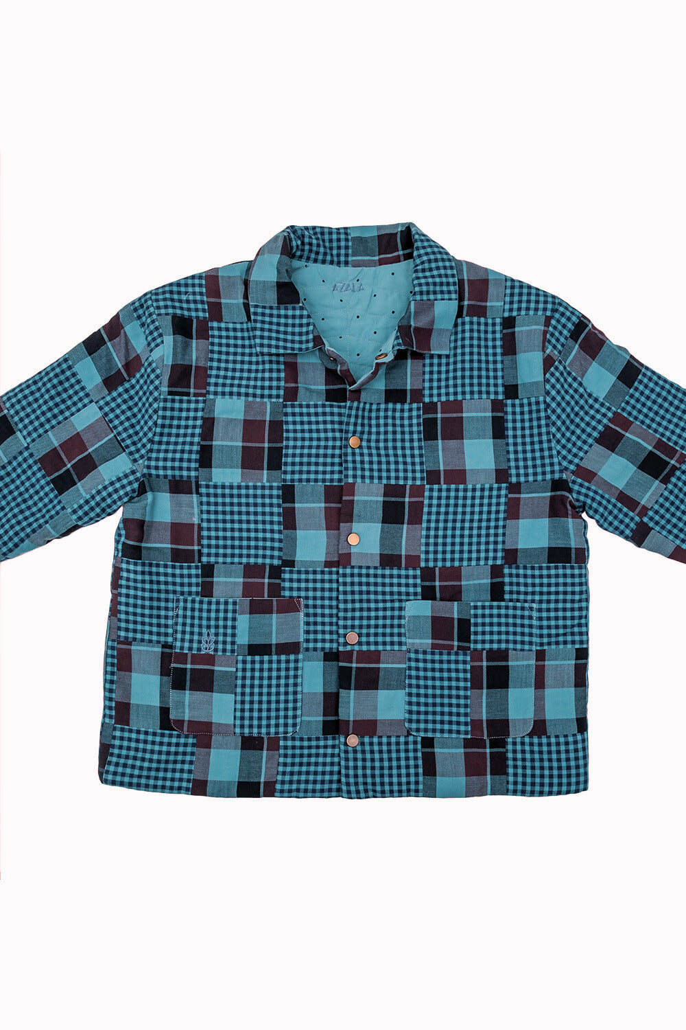 Adult Worker Jacket - Emerald Patchwork