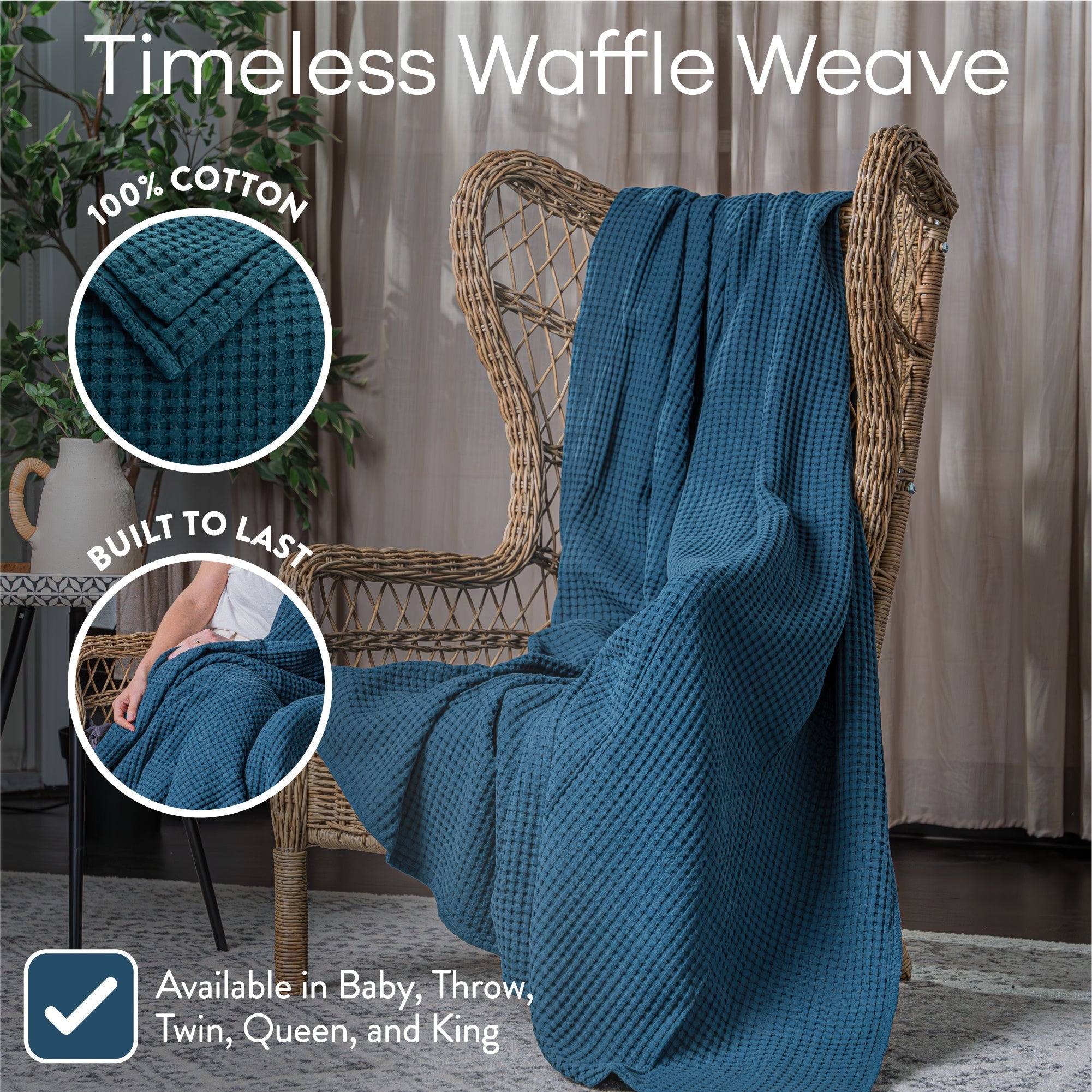 Adult Waffle Blankets by Comfy Cubs in Neptune