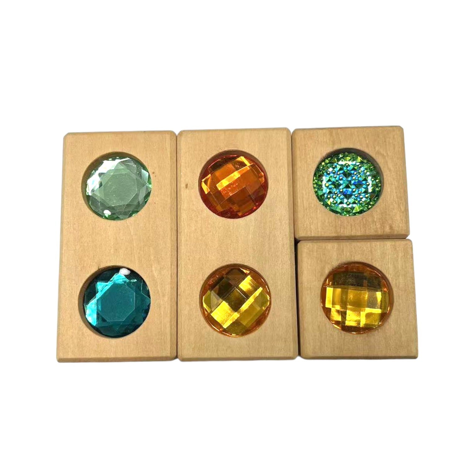 **Pre-order (Ships in 2-3 Weeks)**4 Pcs Cube and Cuboid Gemmed Stacking Blocks Set