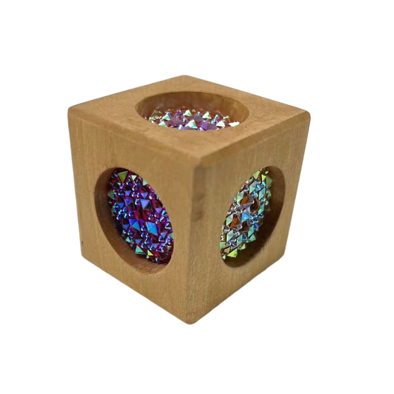 **Pre-order (Ships in 2-3 Weeks)**4 Pcs Cube and Cuboid Gemmed Stacking Blocks Set