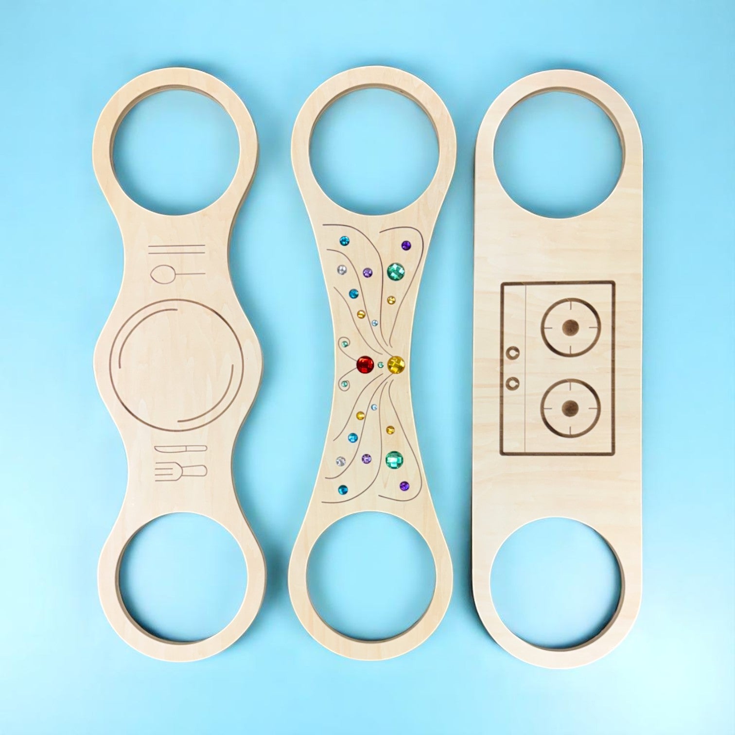 **Pre-order (Ships in 2-3 Weeks)**Connector Boards – 3-Piece Themed Set for Stepping Stones