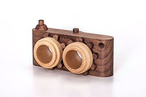Twinkle Camera - Walnut Camera Body W/ Beechwood Lenses