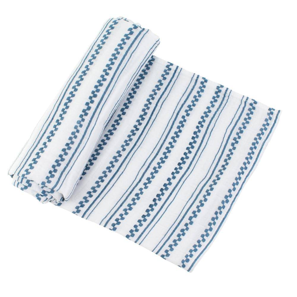 Muslin Swaddle Blanket Set Premium Cotton Wyoming + Western Stripe Swaddle Blanket Bebe au Lait   