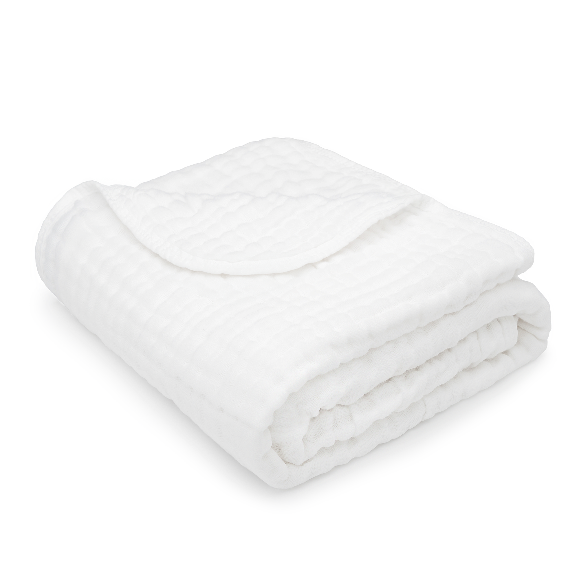 Baby Muslin Blanket by Comfy Cubs in White