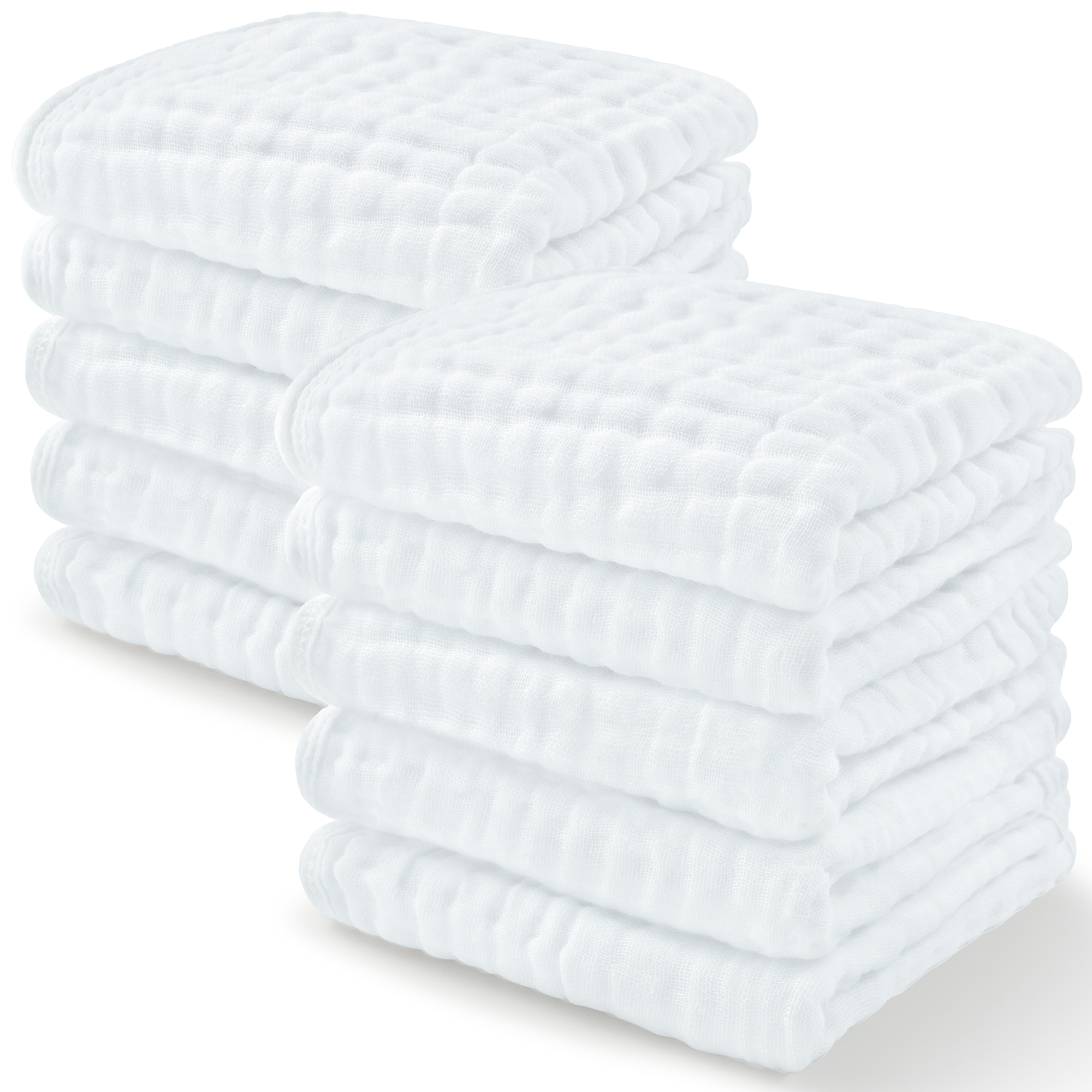 Muslin Washcloths by Comfy Cubs - White