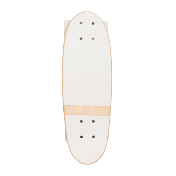 White Vintage Skateboard Banwood