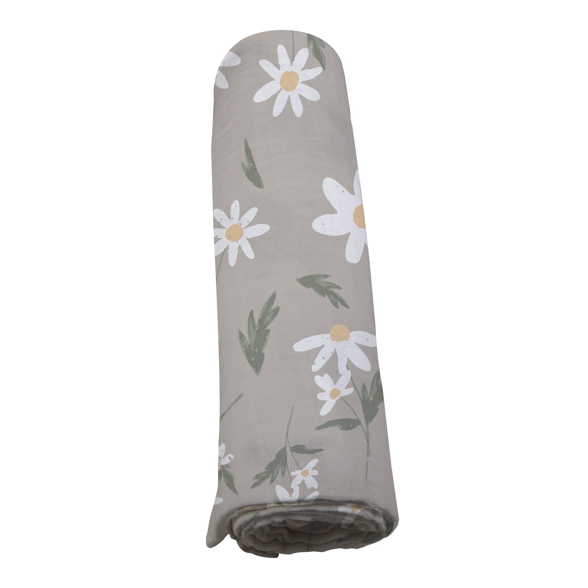 White Daisy Bamboo Swaddle