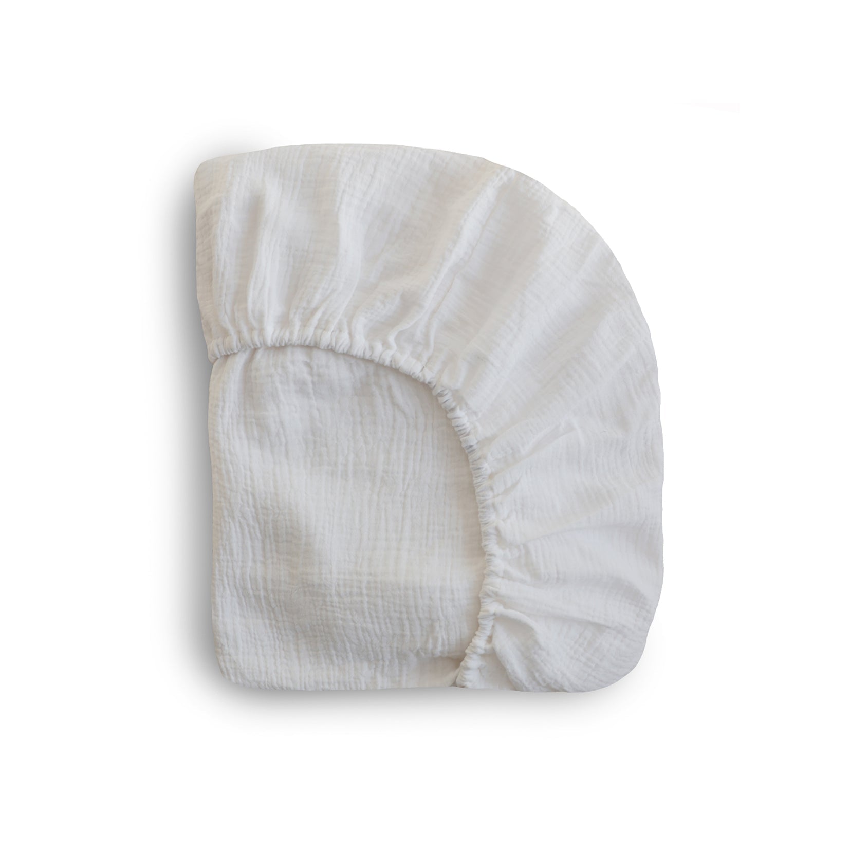 Mini Muslin Crib Sheet mini crib sheet Mushie White  