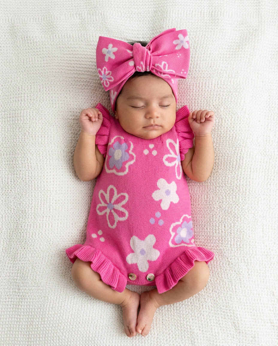 Wildflower Dreams Romper - Peony Pink