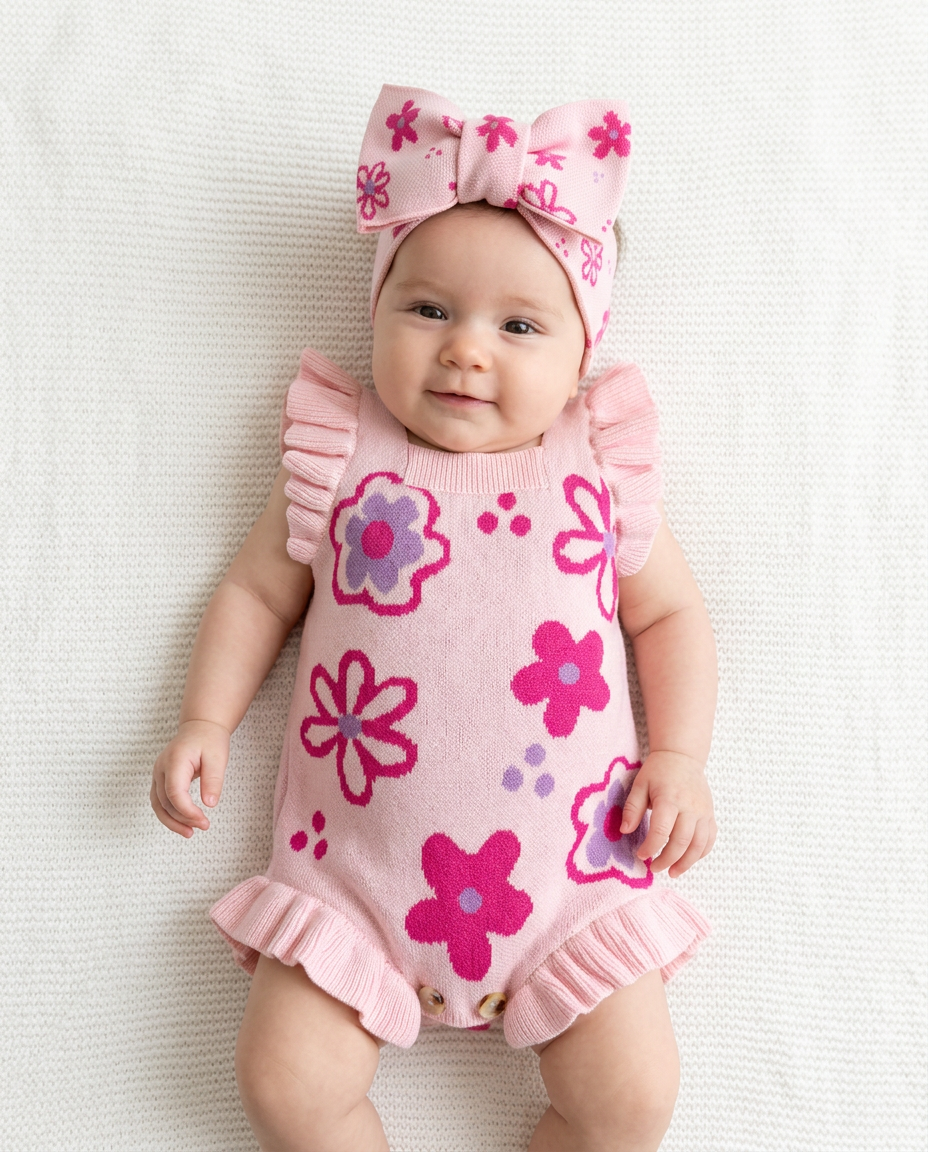 Wildflower Dreams Romper - Powder Pink