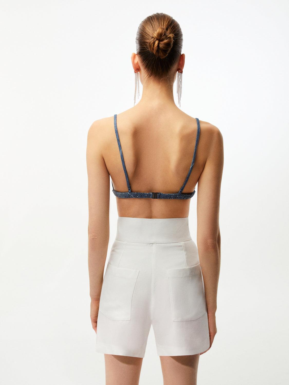 Embellished Shorts - Ecru