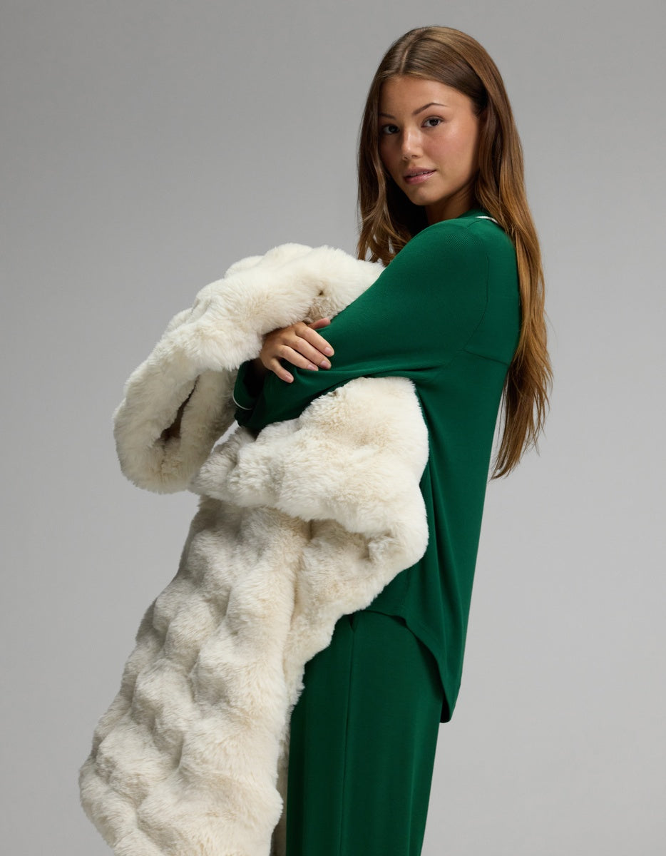 Women's Bamboo Rib-Knit Classic Long Sleeve Pajama Set