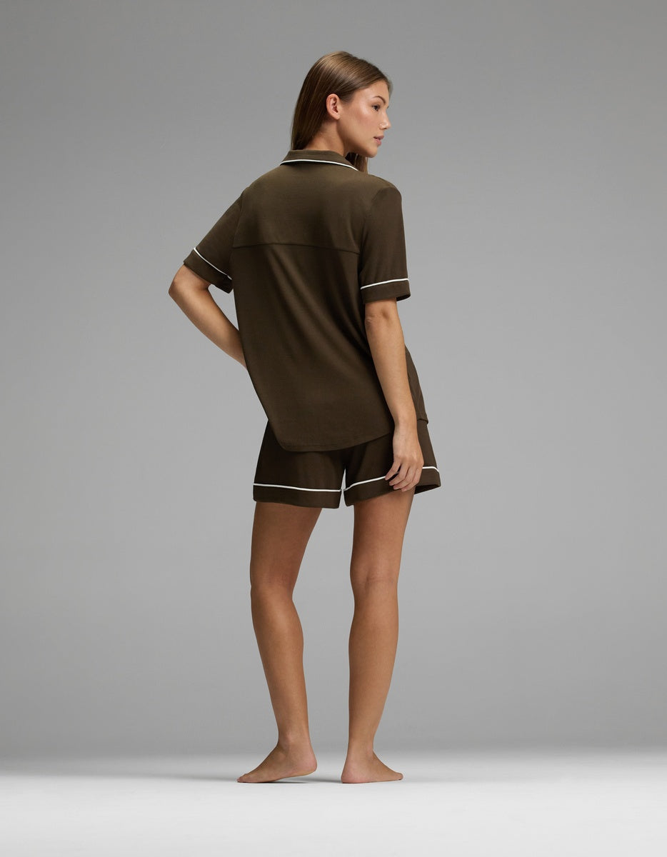 Women's Bamboo Rib-Knit Classic Short Sleeve Pajama Set