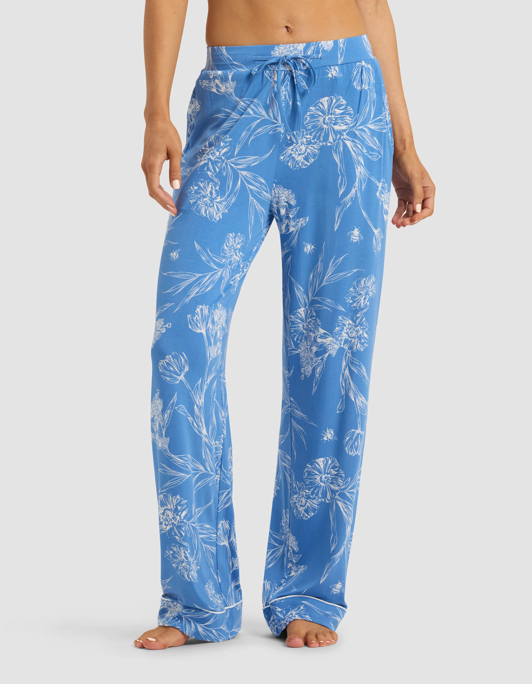 Women's Bamboo Stretch-Knit Short Sleeve & Pant Pajama Set