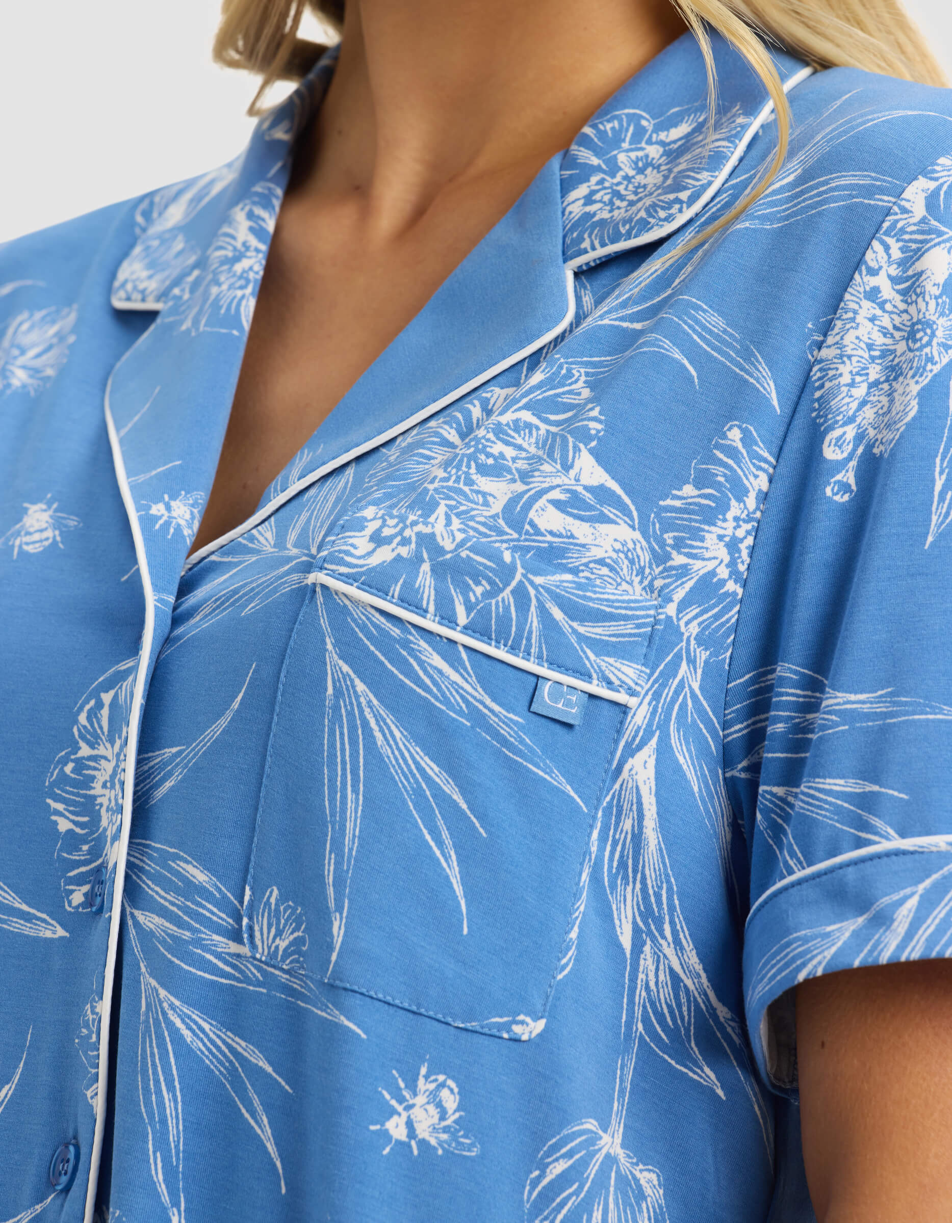 Women's Bamboo Stretch-Knit Short Sleeve Pajama Set