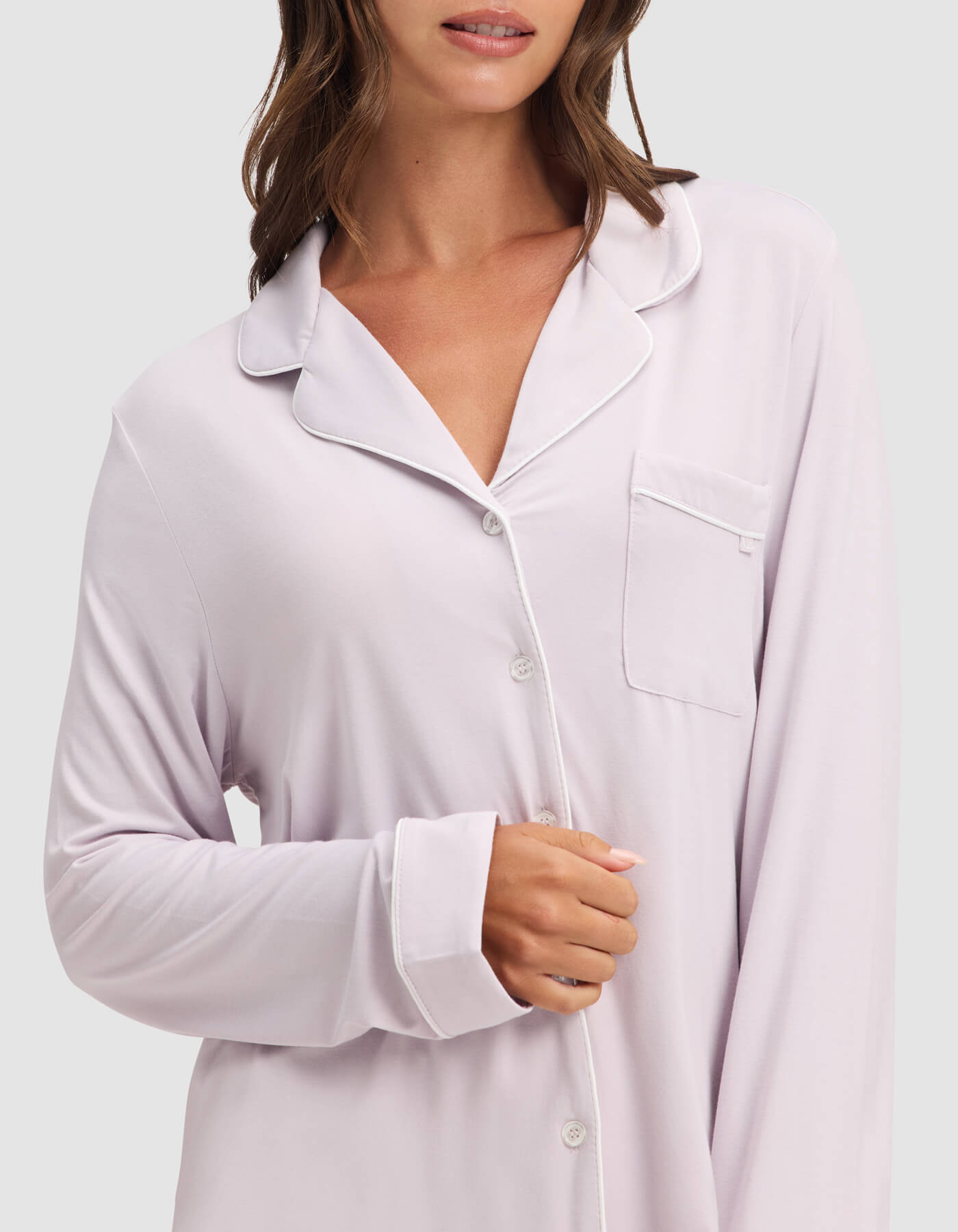 Women's Bamboo Stretch-Knit Long Sleeve Pajama Set