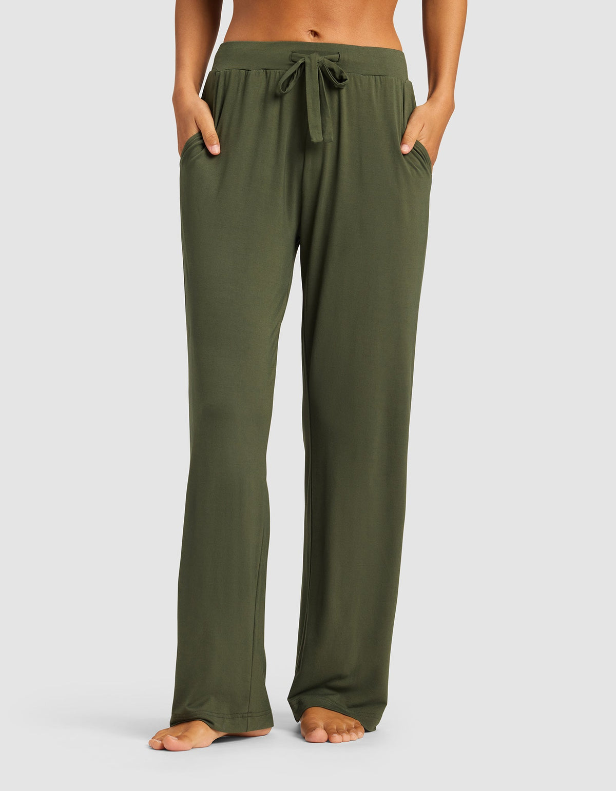 Women's Bamboo Stretch-Knit Lounge Tee & Pants Set