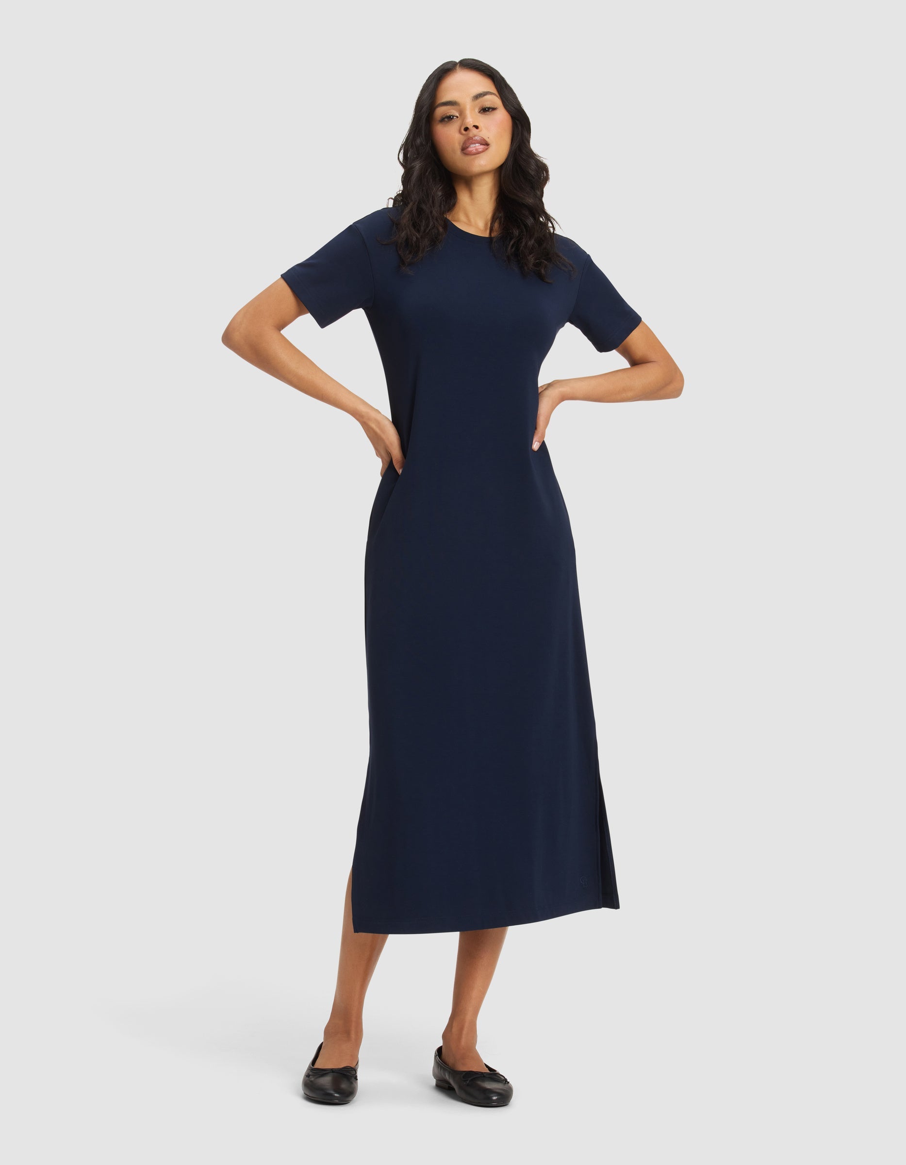 Women's Brushed Bamboo Midi Dress