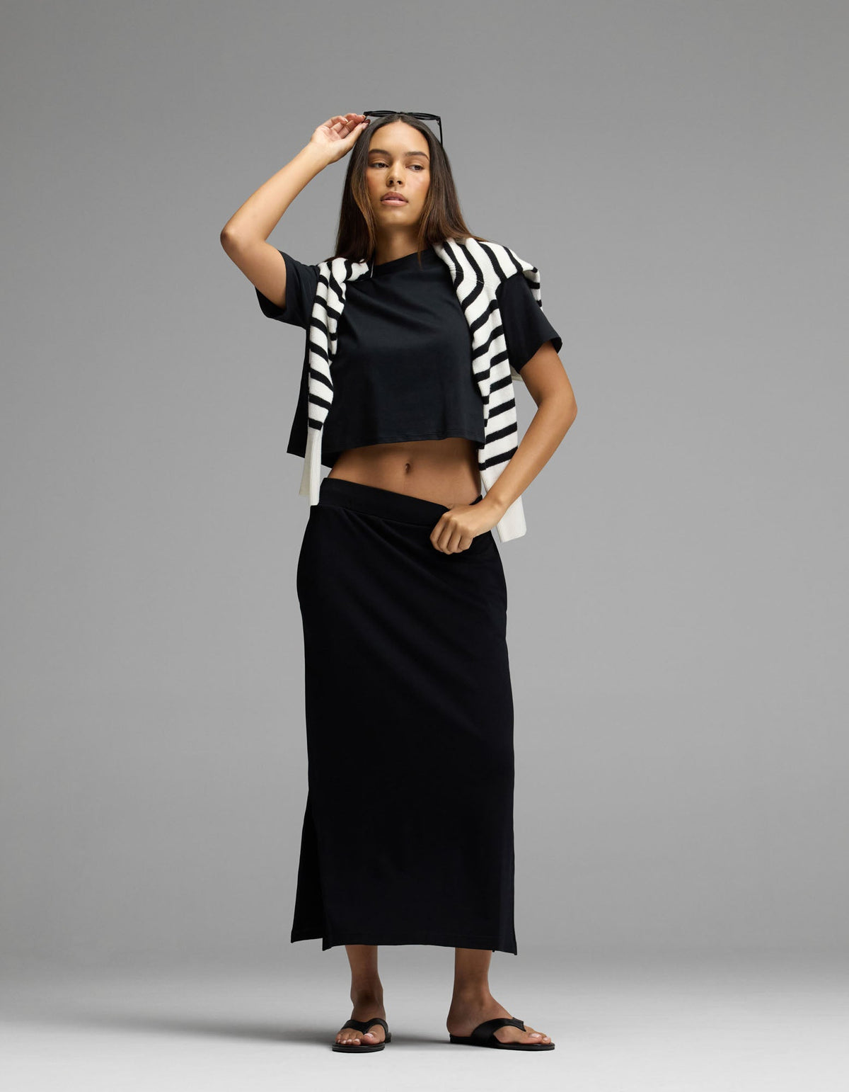 Women's Brushed Bamboo Midi Skirt
