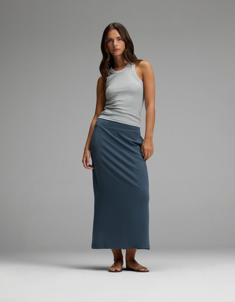 Women's Brushed Bamboo Midi Skirt