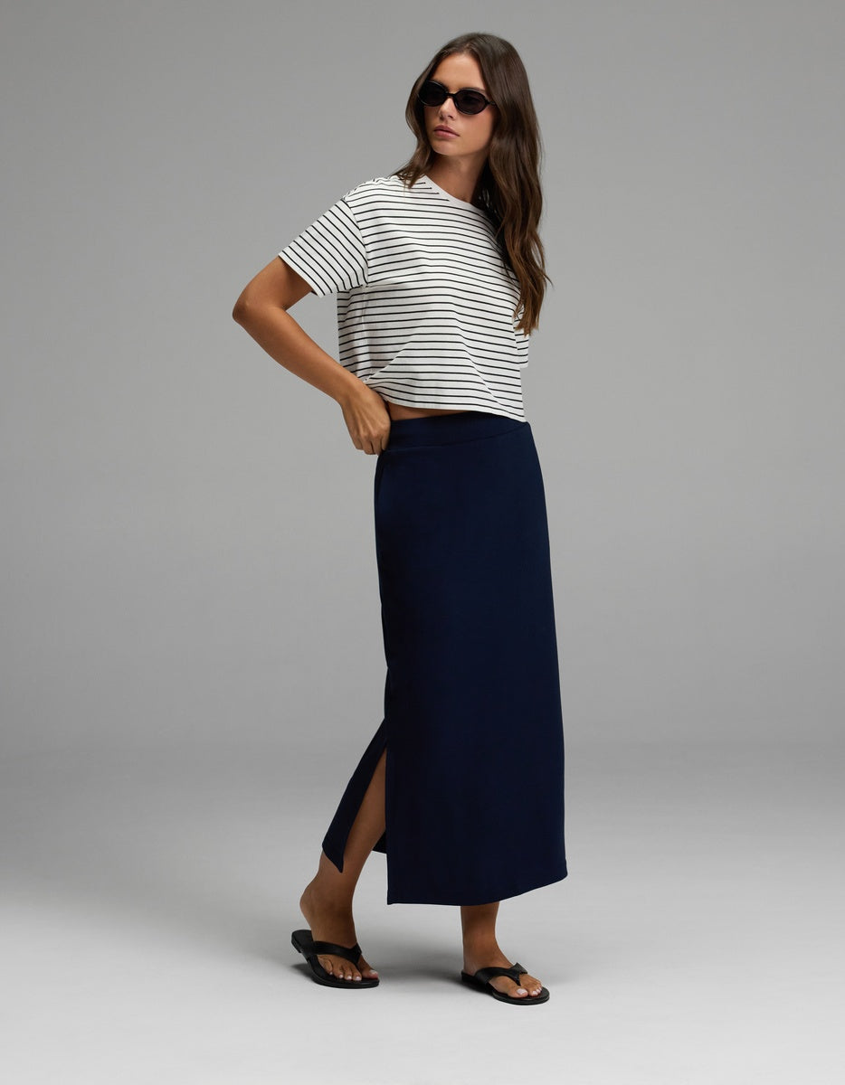Women's Brushed Bamboo Midi Skirt