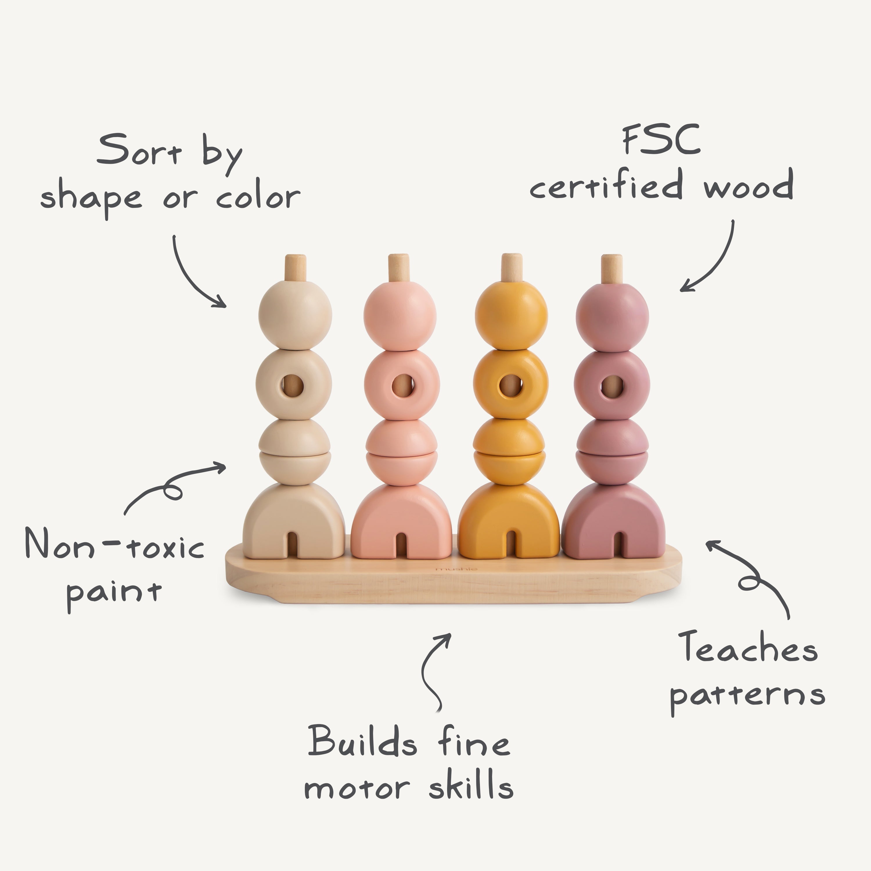 Wooden Multi Shape Stacker