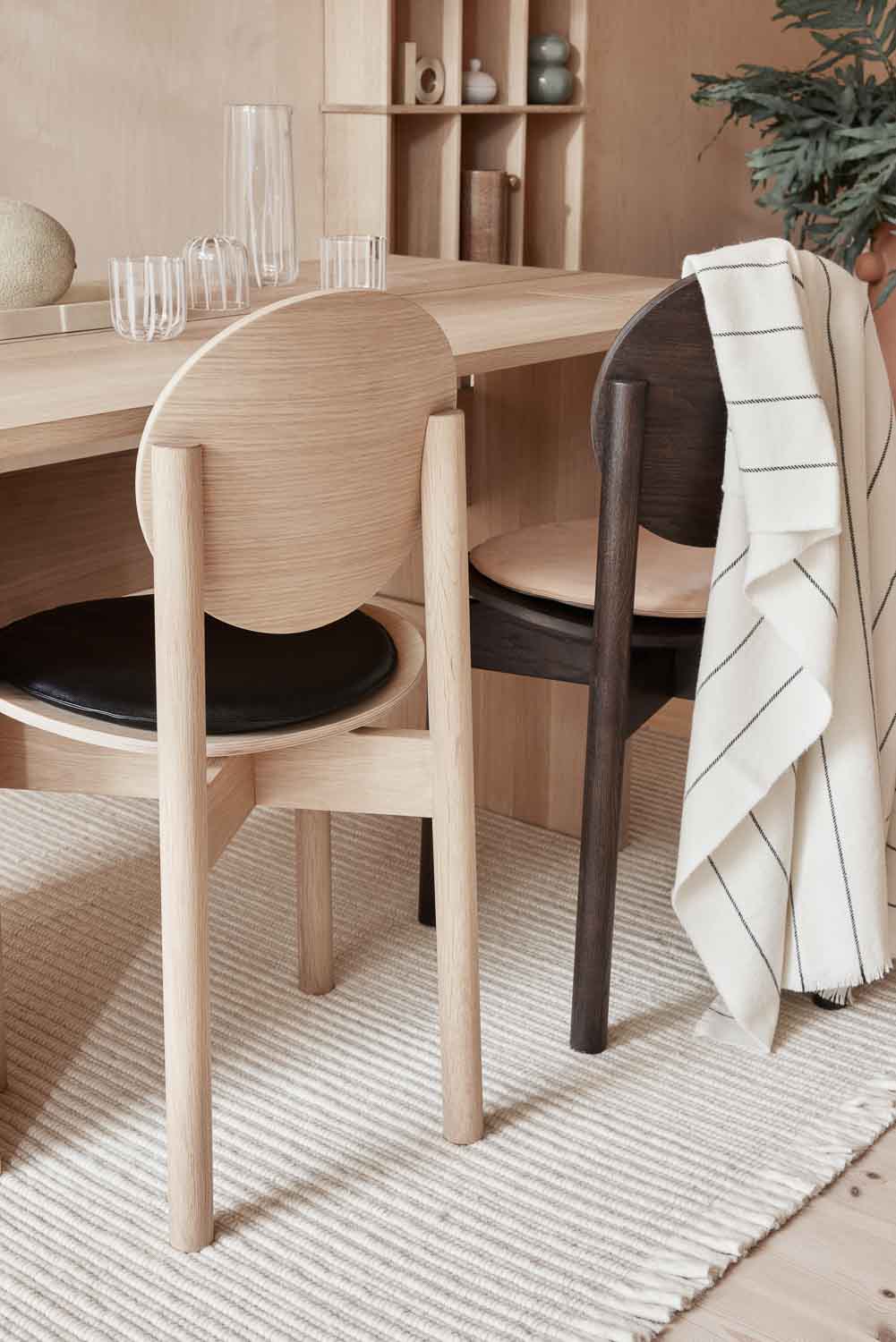 Woody Leather Seat Cushion in Natural
