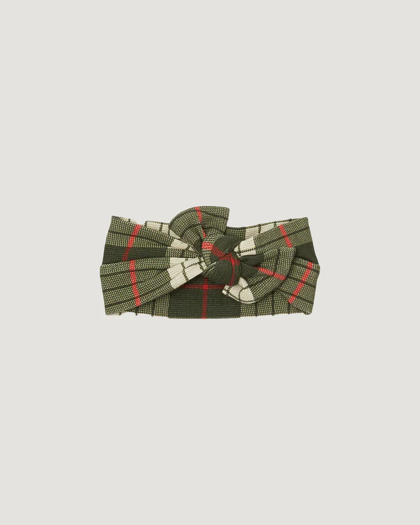 Headband Bow - Winter Plaid