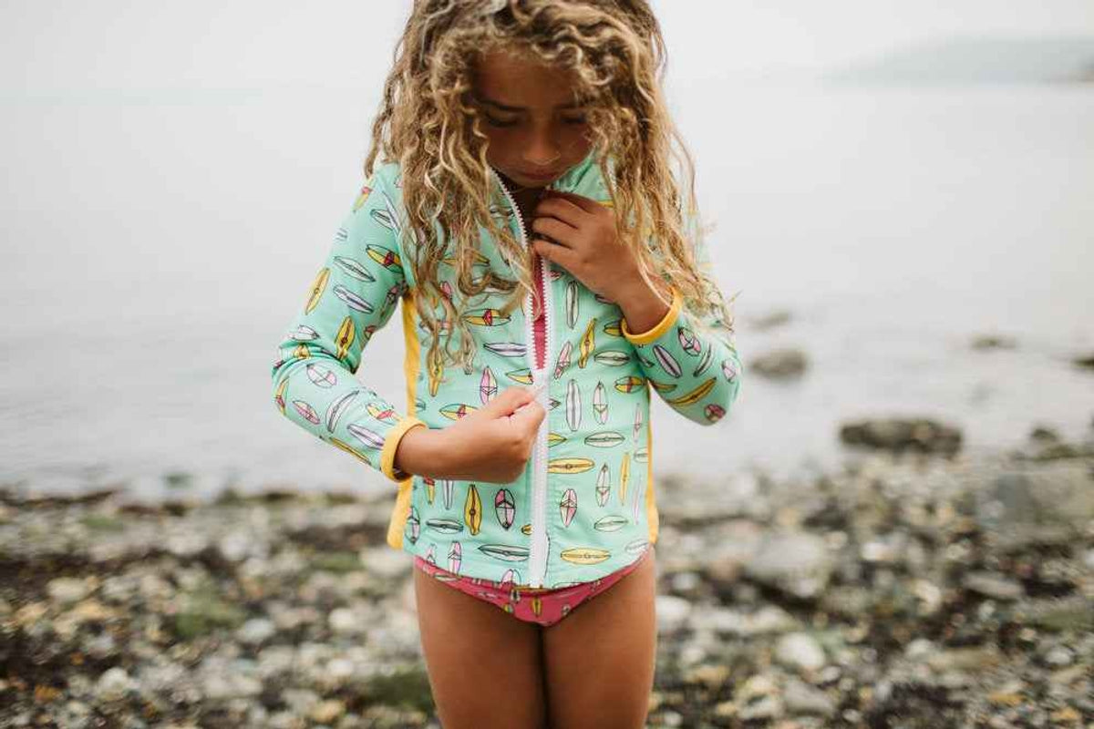 Jo-Jo Full Zip Rash Guard - Surf