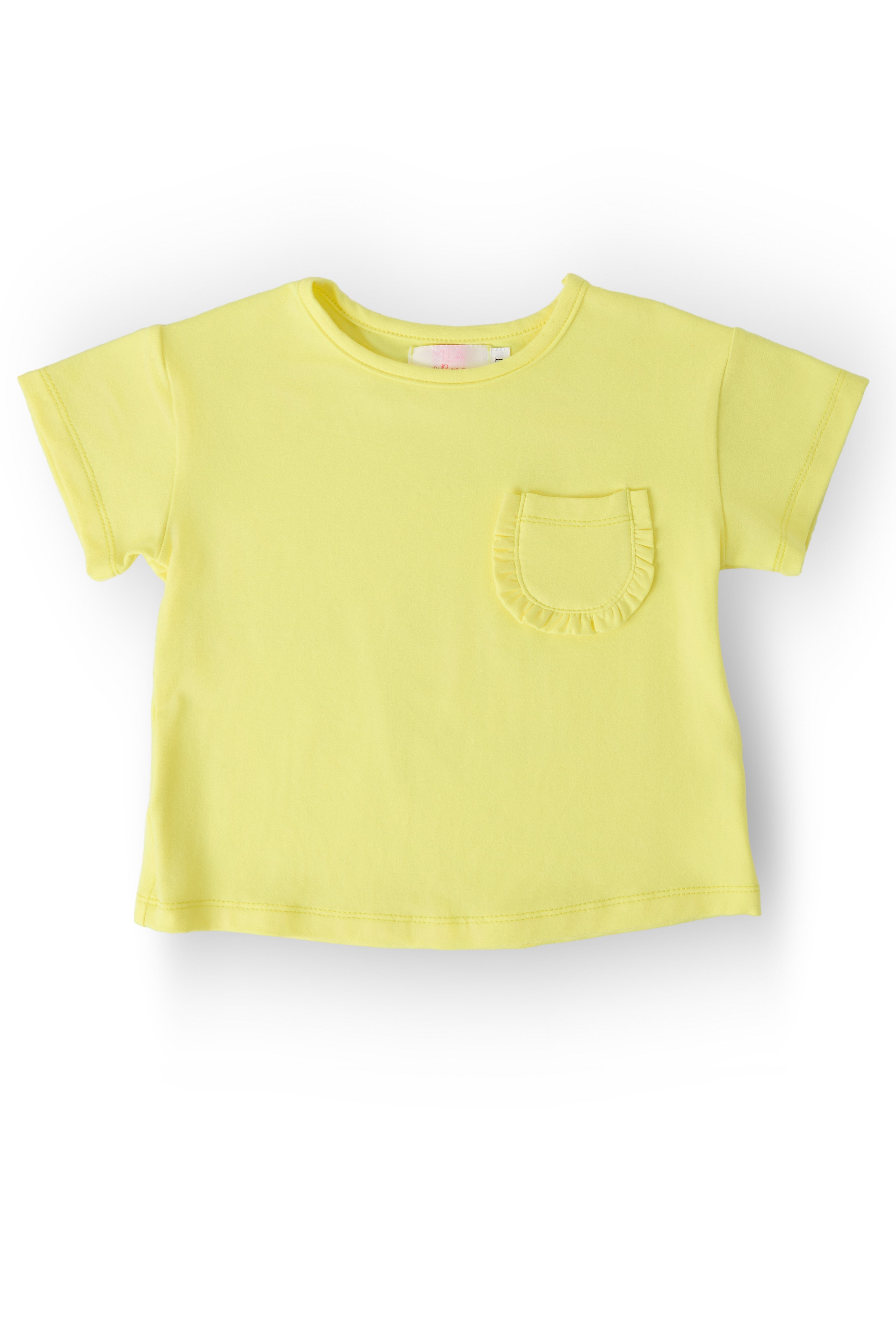 Yellow Ruffle Pocket Tee