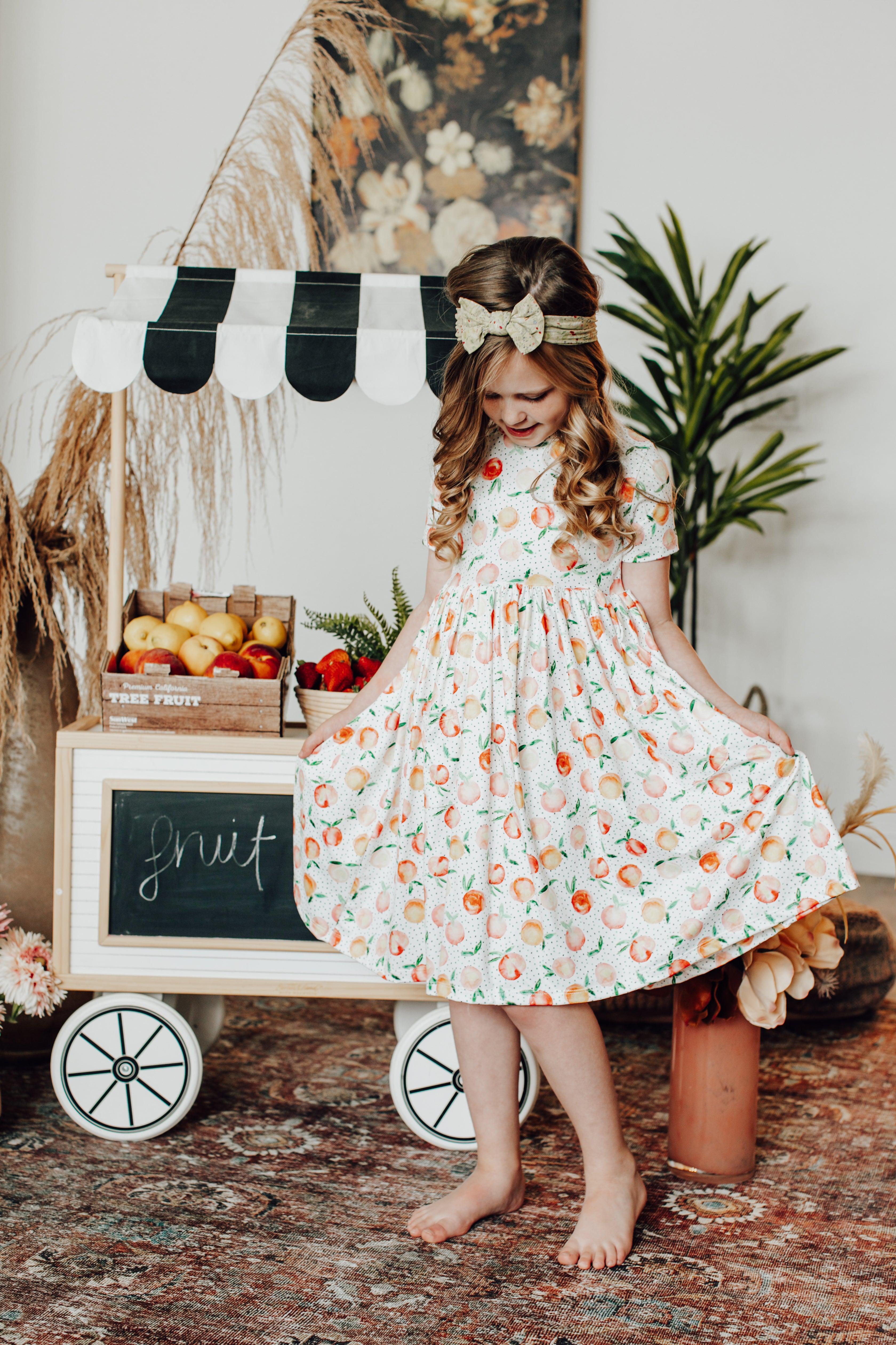 SALE You're a Peach S/S Pocket Twirl Dress