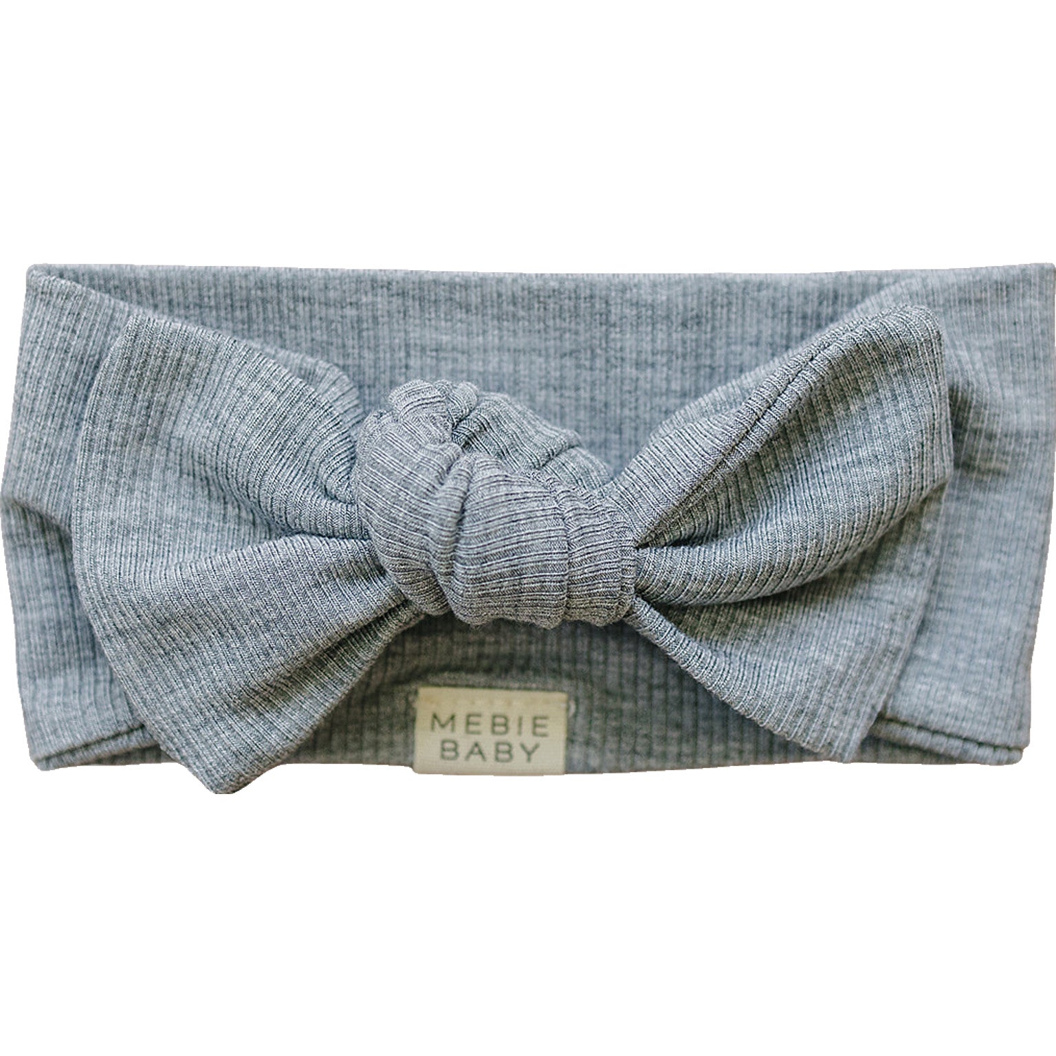 Heather Grey Ribbed Bamboo Head Wrap  Mebie Baby   