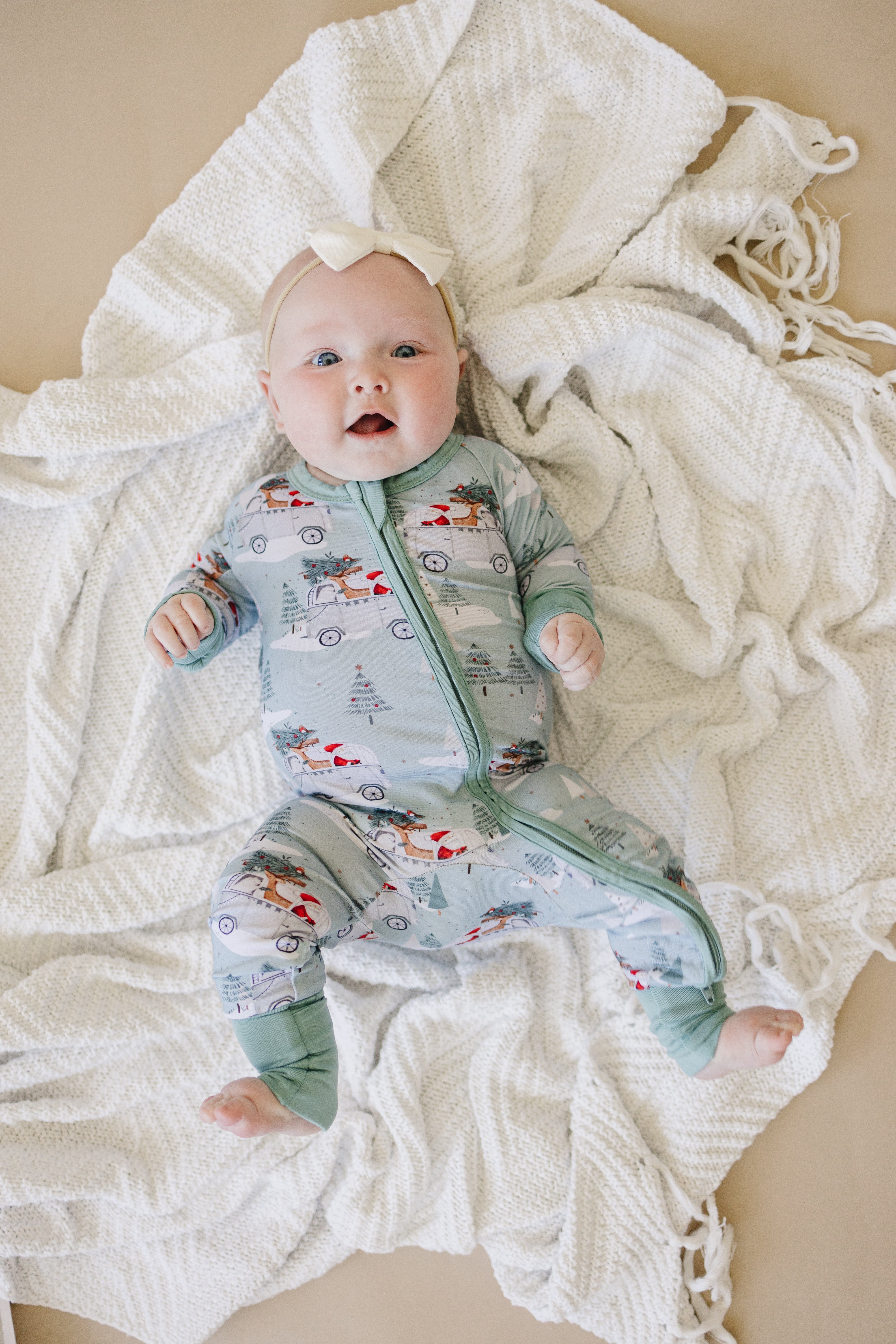 Cruisin' to Christmas Bamboo Zippy Romper