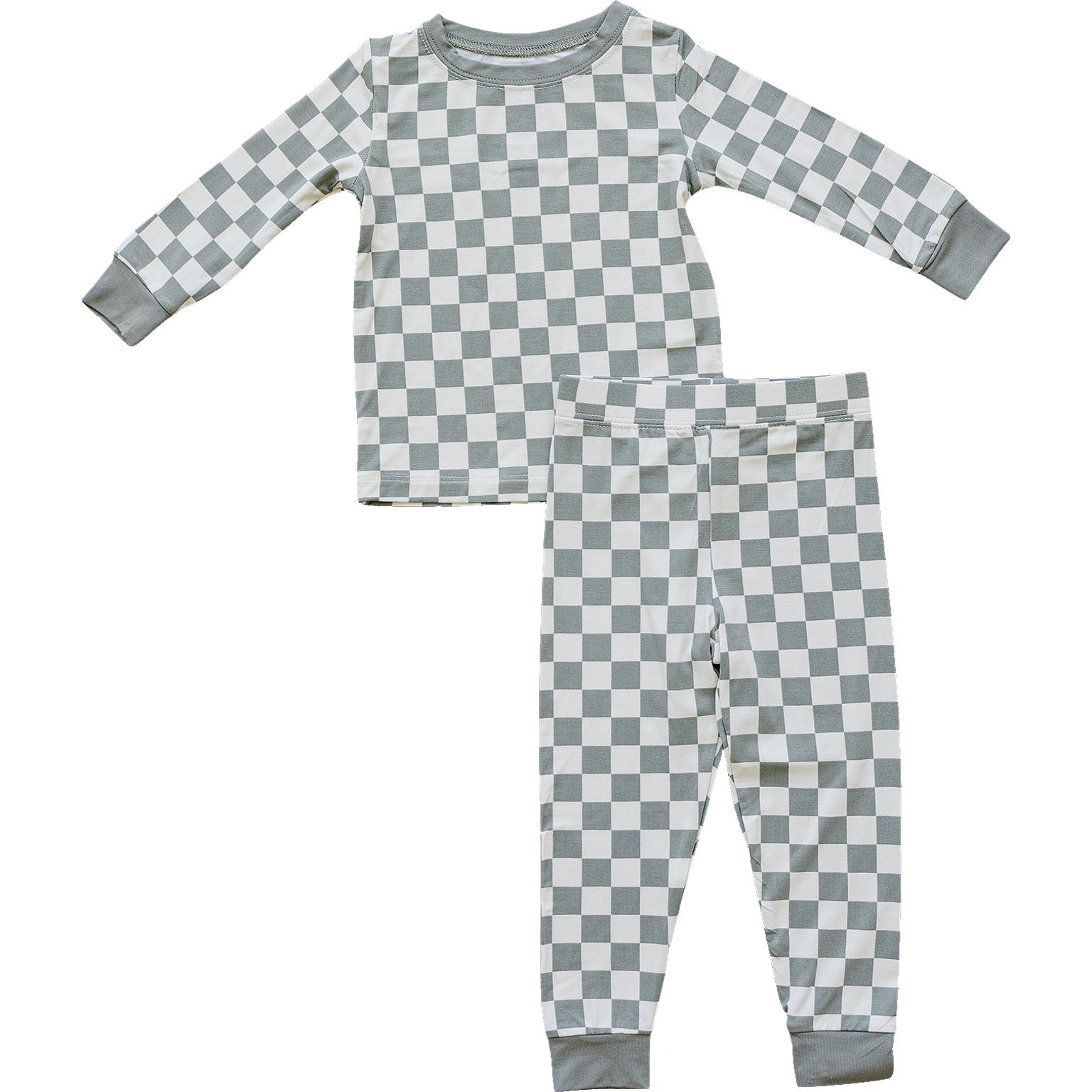 Light Green Checkered Bamboo Cozy Set  Mebie Baby   