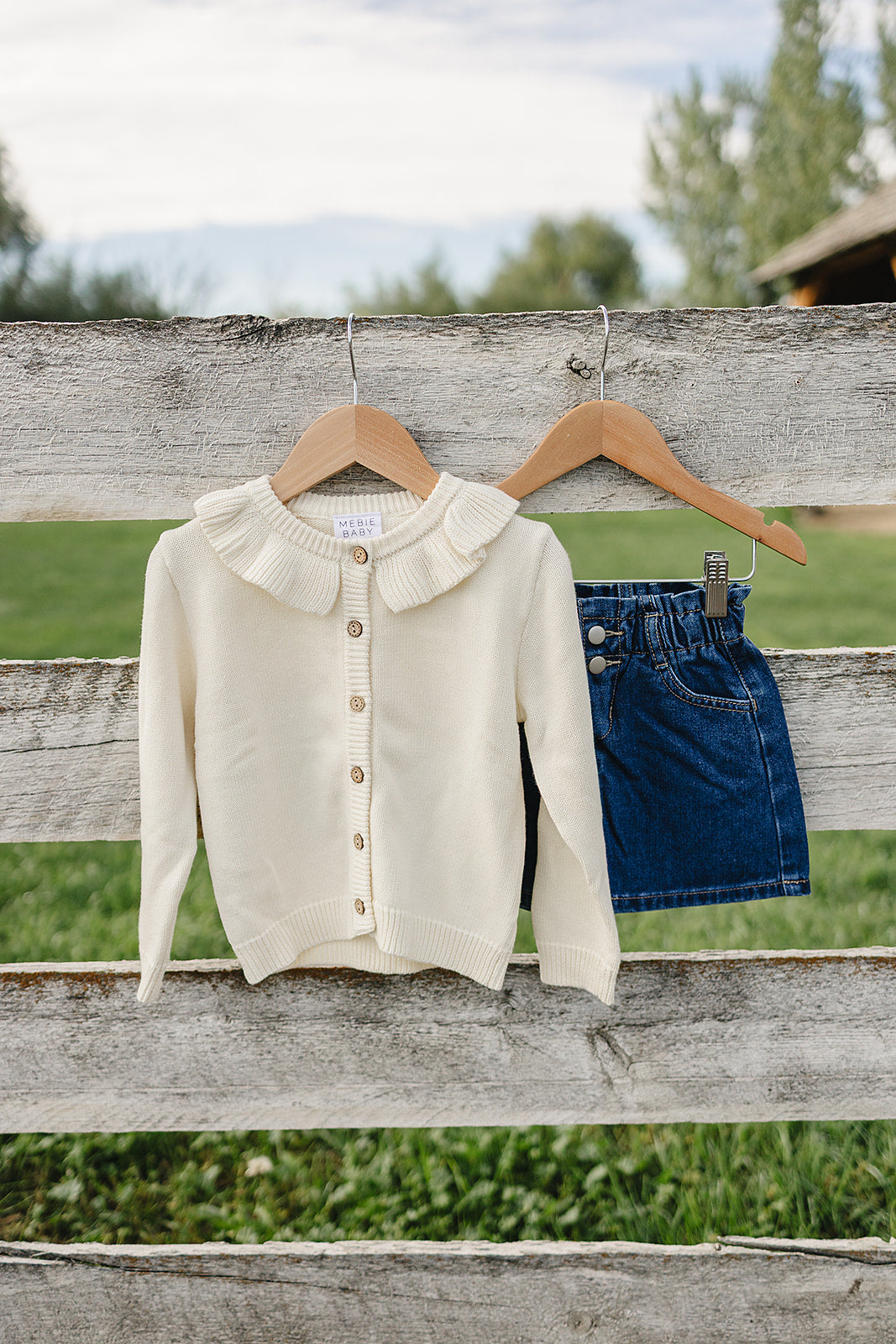 Cream Ruffle Knit Cardigan