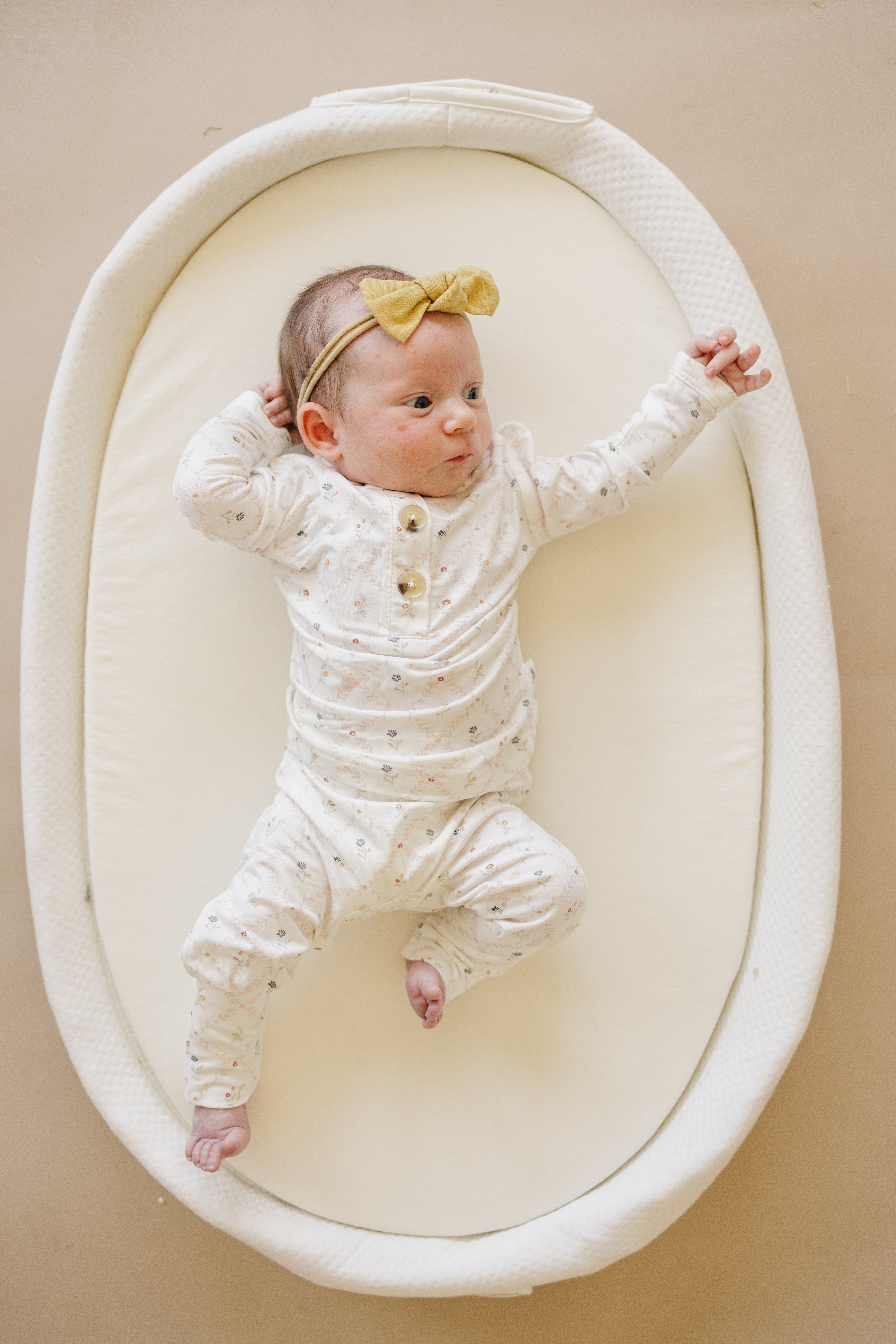 Vintage Blooms 2pc Henley Bamboo Pajamas - Sizes Newborn & Up!