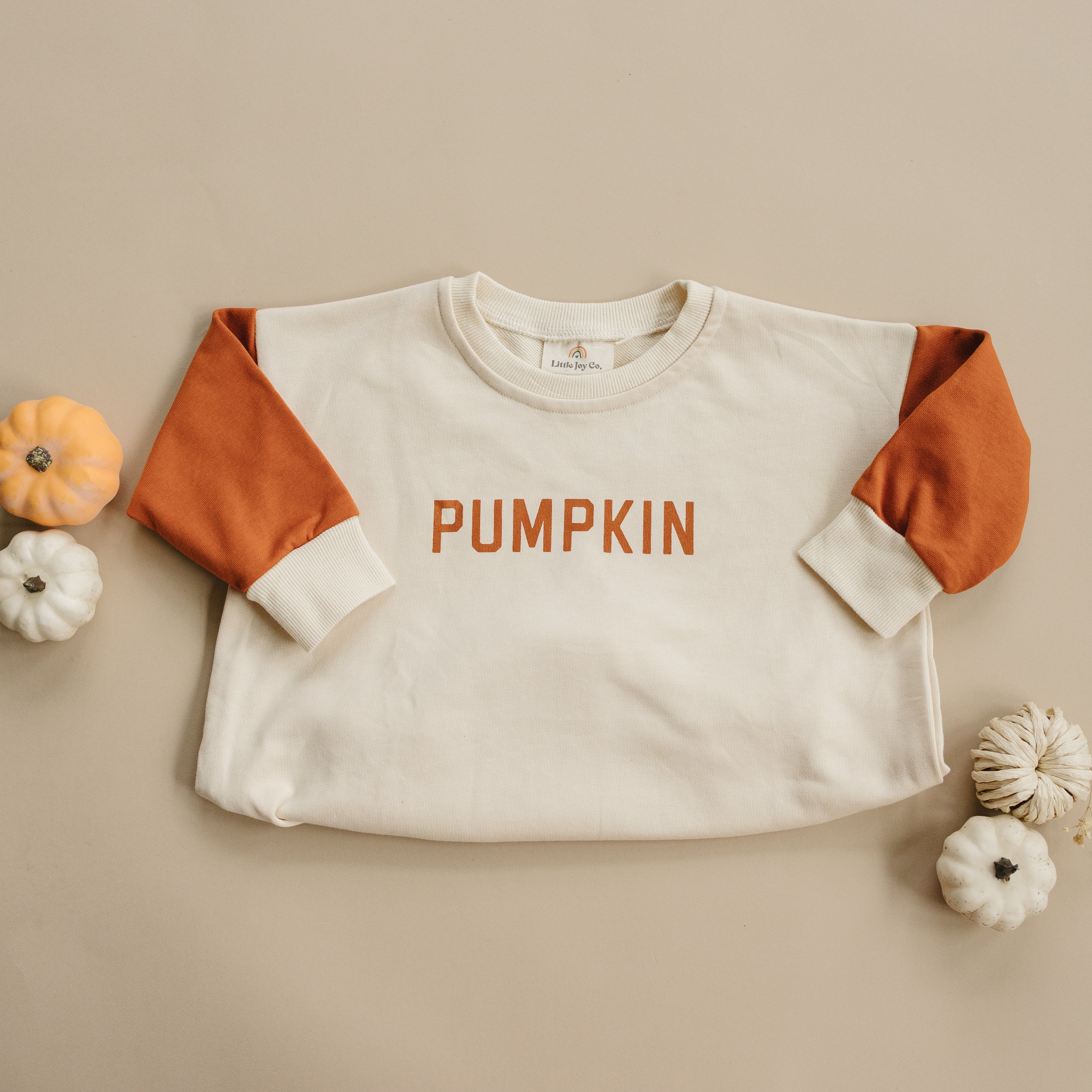 Colorblock 'Pumpkin' Sweatshirt Romper